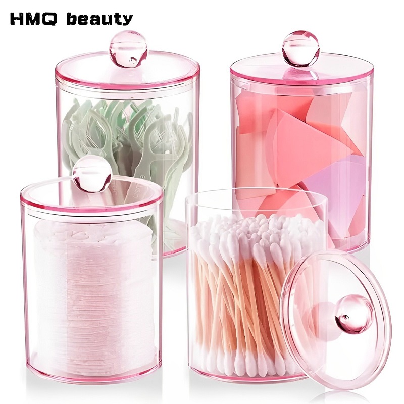 Beauty Makeup Background - Boîte de rangement transparente pour coton-tige,