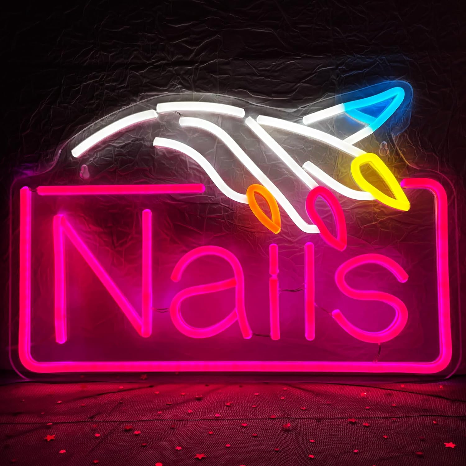 Beauty Makeup Store - Enseigne néon « Nails » –
