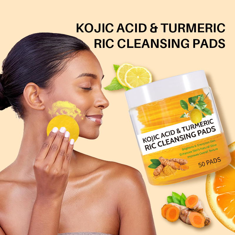 Beauty Makeup Events - Tampons nettoyants au curcuma, 50 pièces,