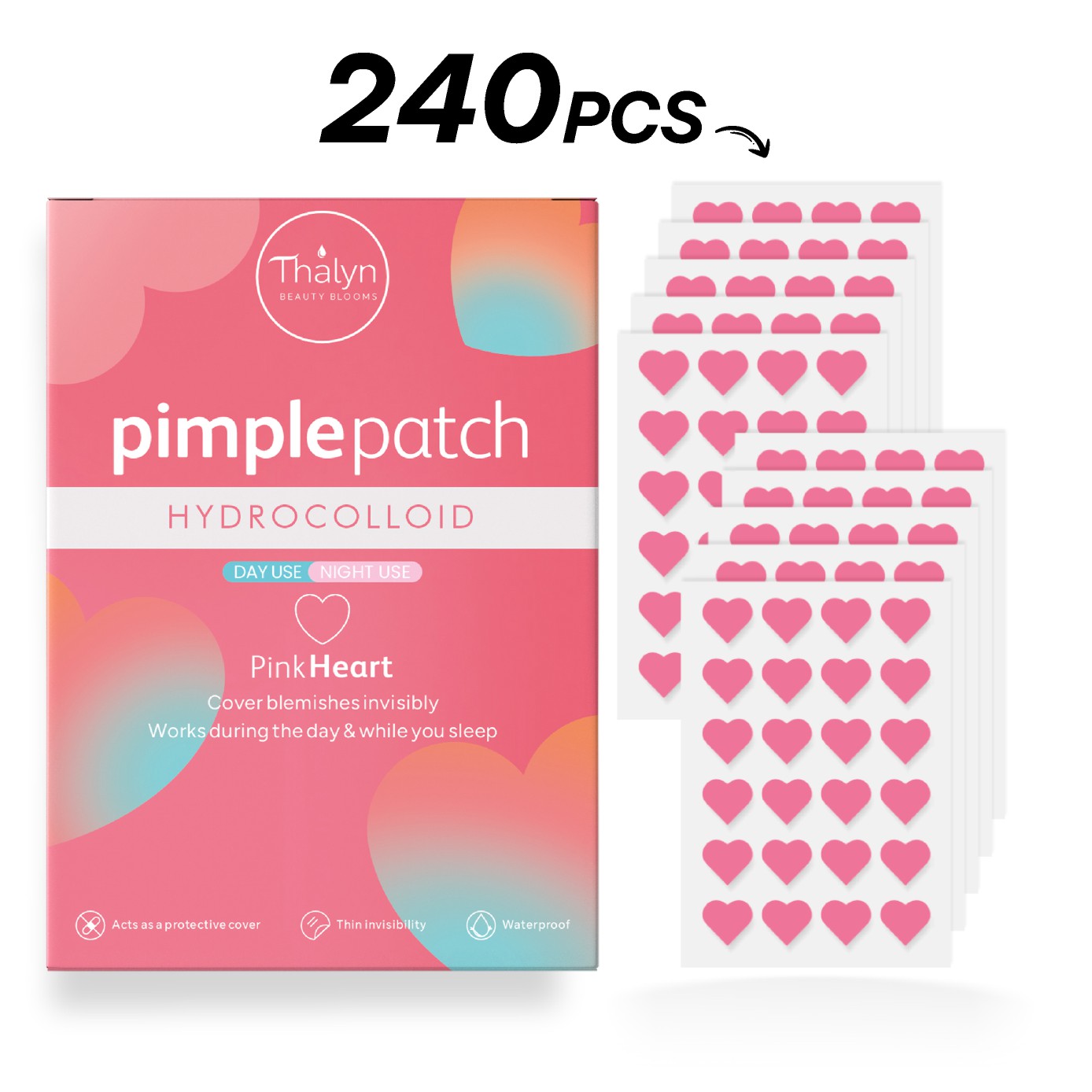 240 Patchs Cœur Rose pour Bout - Beauty For Makeup avis et prix