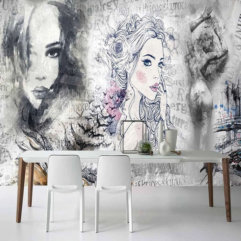 Papier peint mural 3D personna - Makeup Beauty House avis et prix