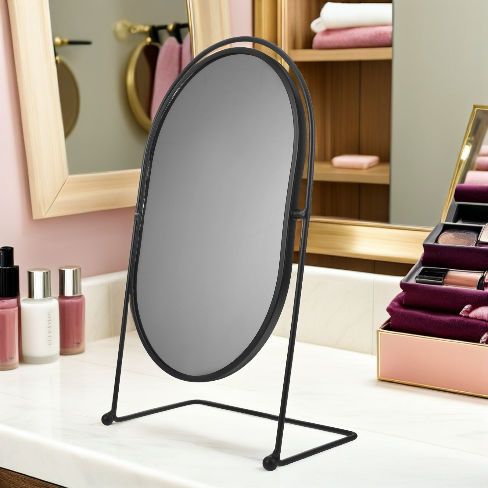 Miroir de maquillage ovale com - Beauty Makeup Hd avis et prix